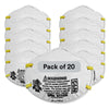 3M Particulate Respirator, 8110S, N95, Unsealed, Smaller Size, Niosh Approved, Adjustable Noseclip, Two Strap Design, Advanced Electrostatic Media, Nosefoam, Disposable, (Pack Of 20)