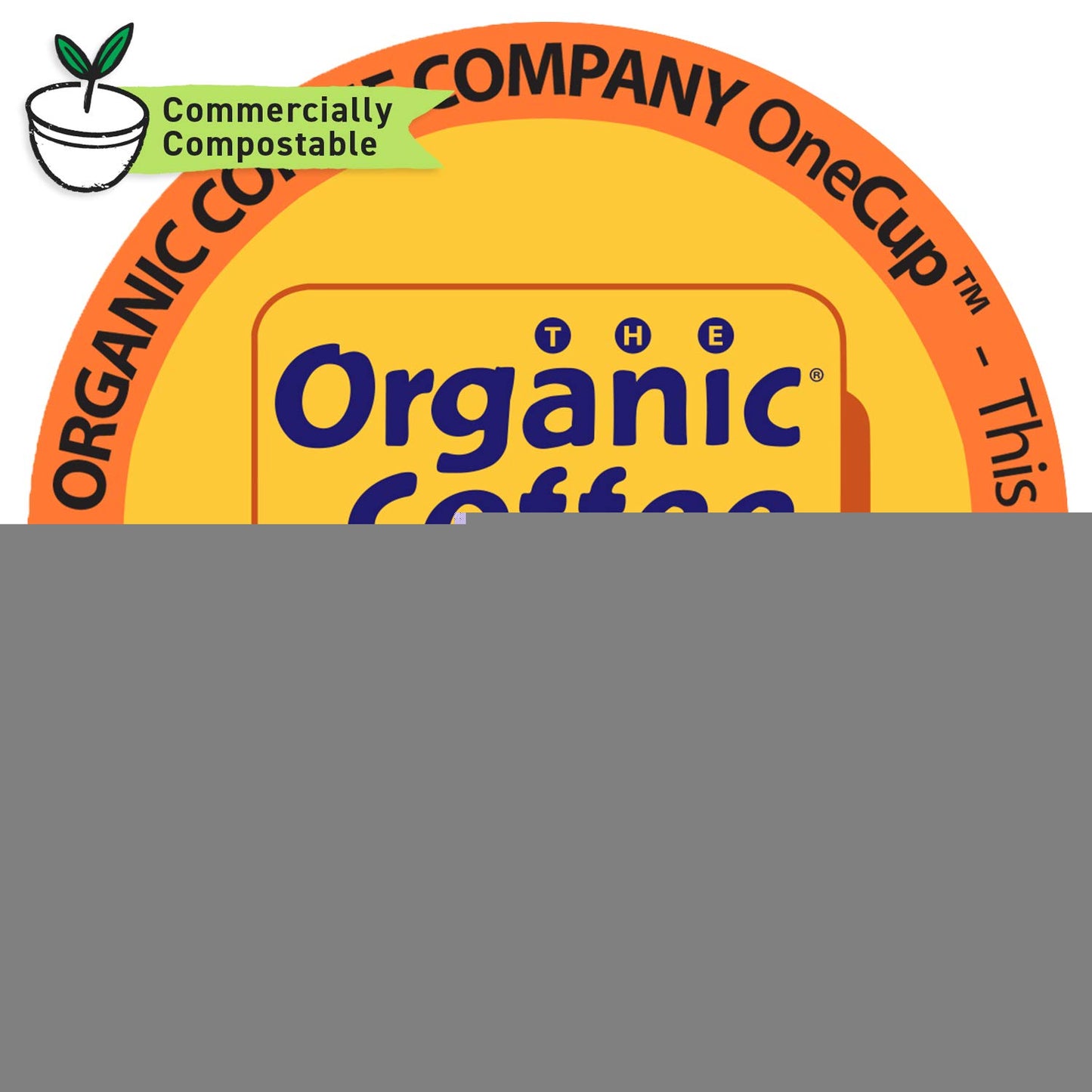 The Organic Coffee Co. Compostable Coffee Pods - French Roast (12 Ct) K Cup Compatible Including Keurig 2.0 Dark Roast Usda Organic