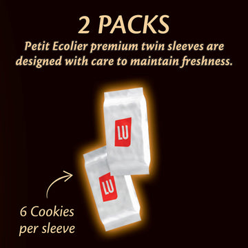 Lu Petit Ecolier European Dark Chocolate Biscuit Cookies, 45% Cocoa, 5.3 Oz