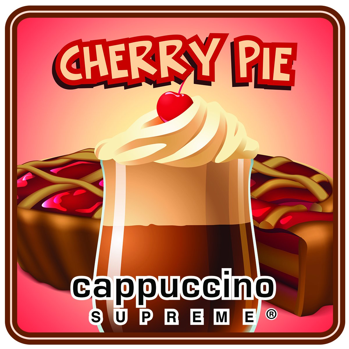 Cappuccino Supreme Instant Cappuccino Mix - Cherry Pie Flavor - 32 Ounce Bag