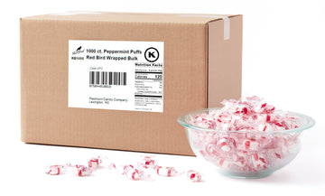 Red Bird Soft Peppermint Candy Mints, Bulk Candy Individually Wrapped, Branded Wrapper, 1000 Ct