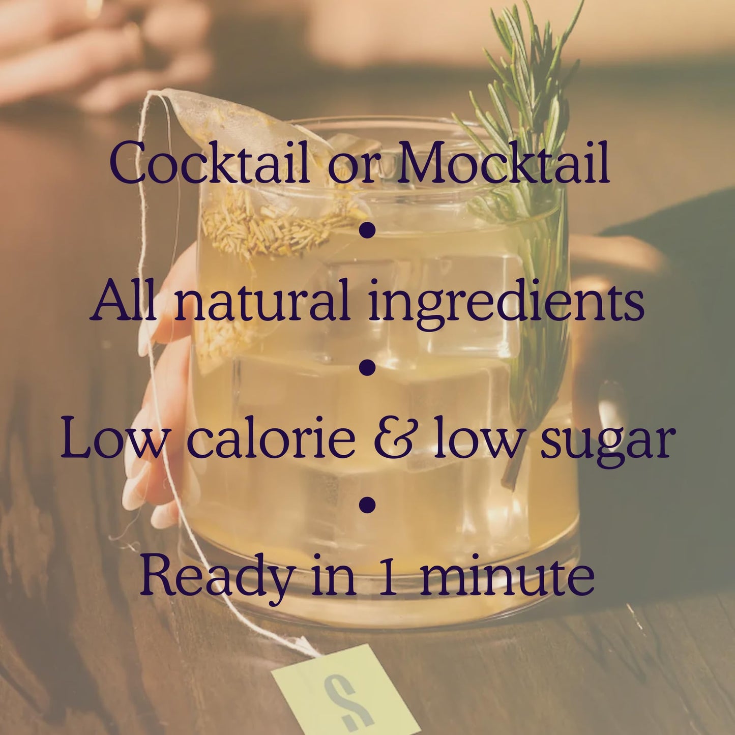 SAYSO Cocktail Tea Bags - Instant Mixers - All Natural, Low Calorie, Low Sugar - Honey Rosemary Moscow Mule
