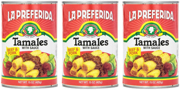 La Preferida Beef Tamales,15 OZ. (Pack - 6)