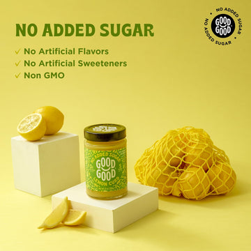 GOOD GOOD No Added Sugar Lemon Curd - Keto Friendly, Vegan, Low Carb, Diabetic Friendly - 12oz Spread (Pack of 1)