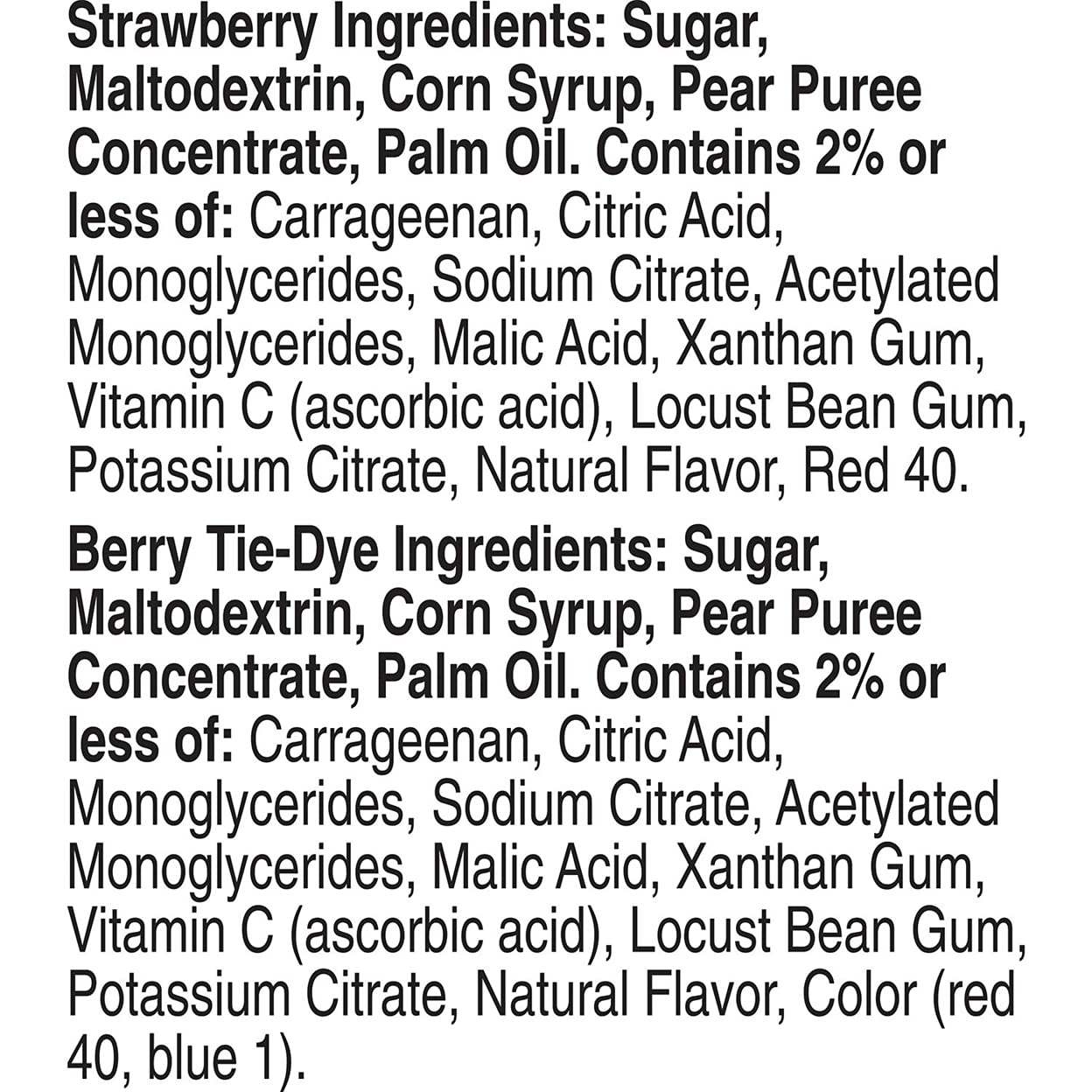 Fruit By The Foot, Variety Pack (0.75 Ounce, 48 Pack) Berry Tie-Dye, Strawberry