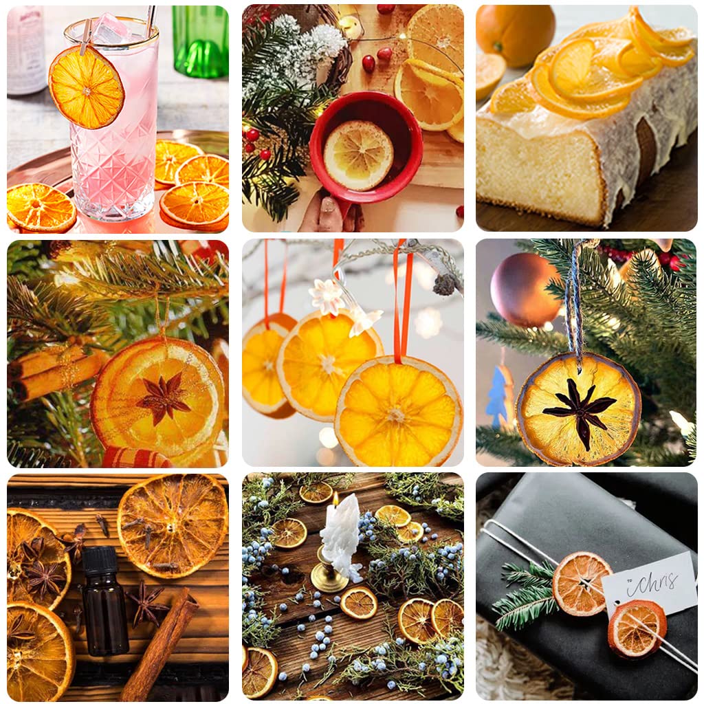 JTEDZI Dried Orange Slices, Dehydrated Fruit for Cocktails & Home Decor, 17.63oz (500g)