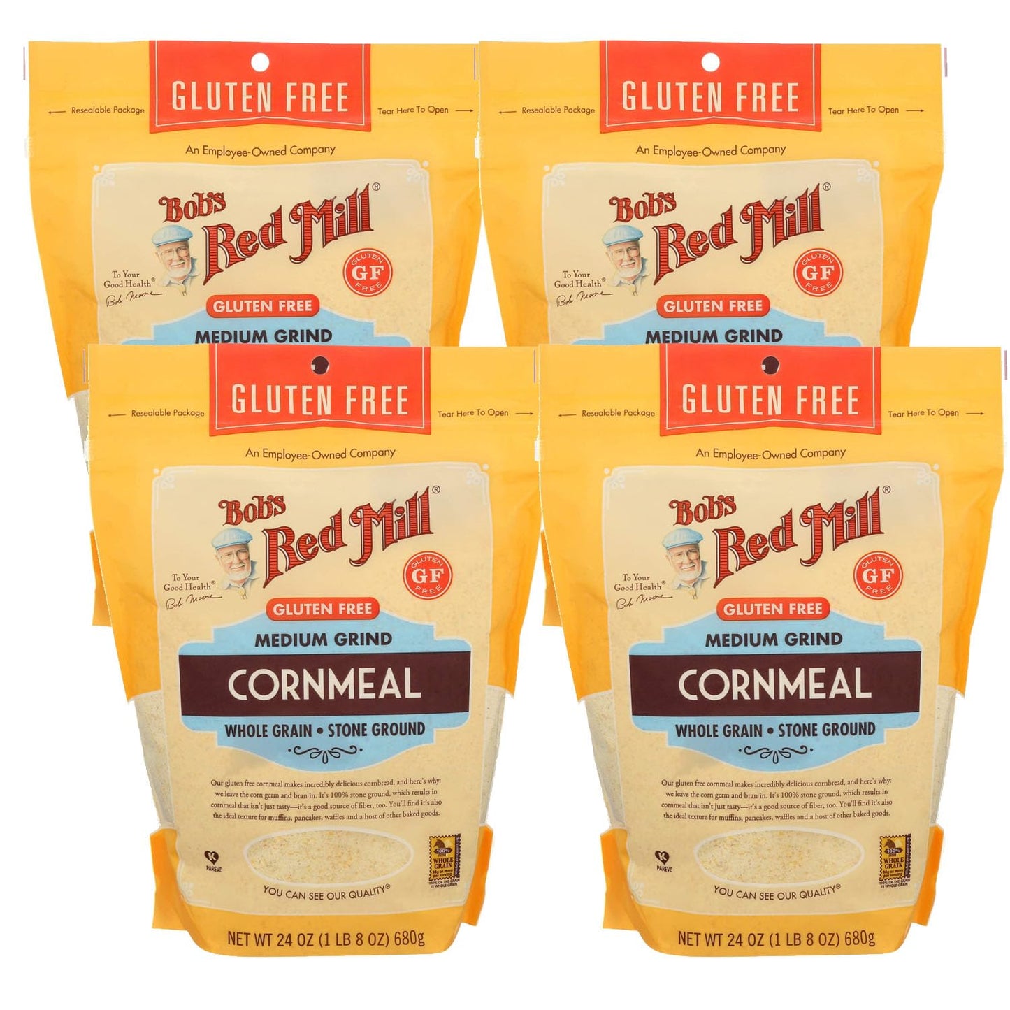 Bobs Red Mill gluten Free cornmeal 24-ounce (Pack of 4)
