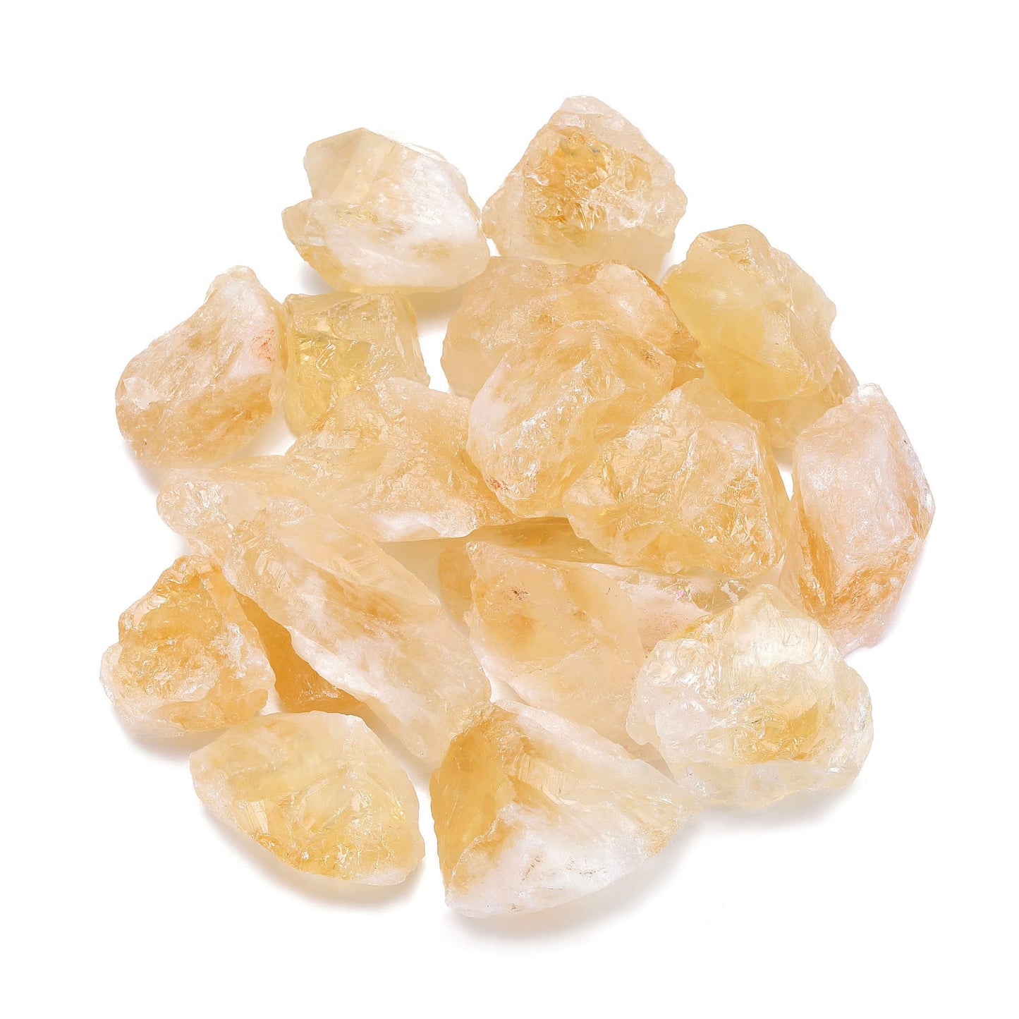 Top Plaza Bulk Citrine Crystals Healing Crystals Rough Stones - Large 1'' Natural Raw Stones Crystal For Reiki Healing, Wicca, W
