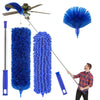 Microfibre Duster For High Ceilings, Duster For Cleaning Fan Cobweb, 100'' Telescopic Extension Pole Kit, Reusable Duster, Washa
