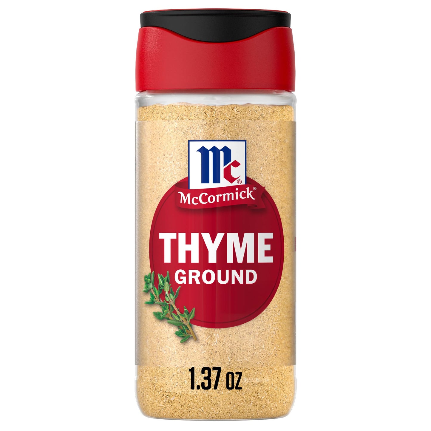 McCormick Thyme, Ground, Subtle Mint, Herby Flavor, Kosher, FlavorSealed for Freshness, Ground to Blend Easily into Dishes, Adds