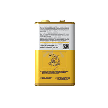 Rigel Spices Cold Pressed Peanut Oil, Eco-Friendly Tin, 33.8 fl oz (1L)