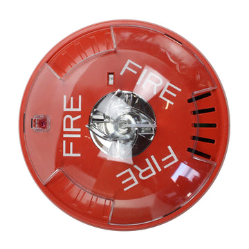 Wheelock Hsrc Exceder Ceiling Mount Fire Alarm Signal Horn Strobe, Red, Sleek Modern Aesthetics, Multiple Voltages, 3 Audible Se