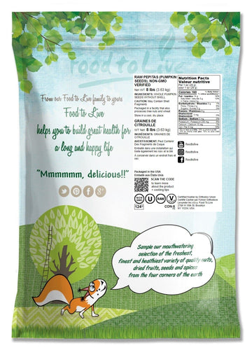 Food To Live Pepitas/Semillas De Calabaza De Food To Live (Crudas, Sin Cascara) (8 Pounds)