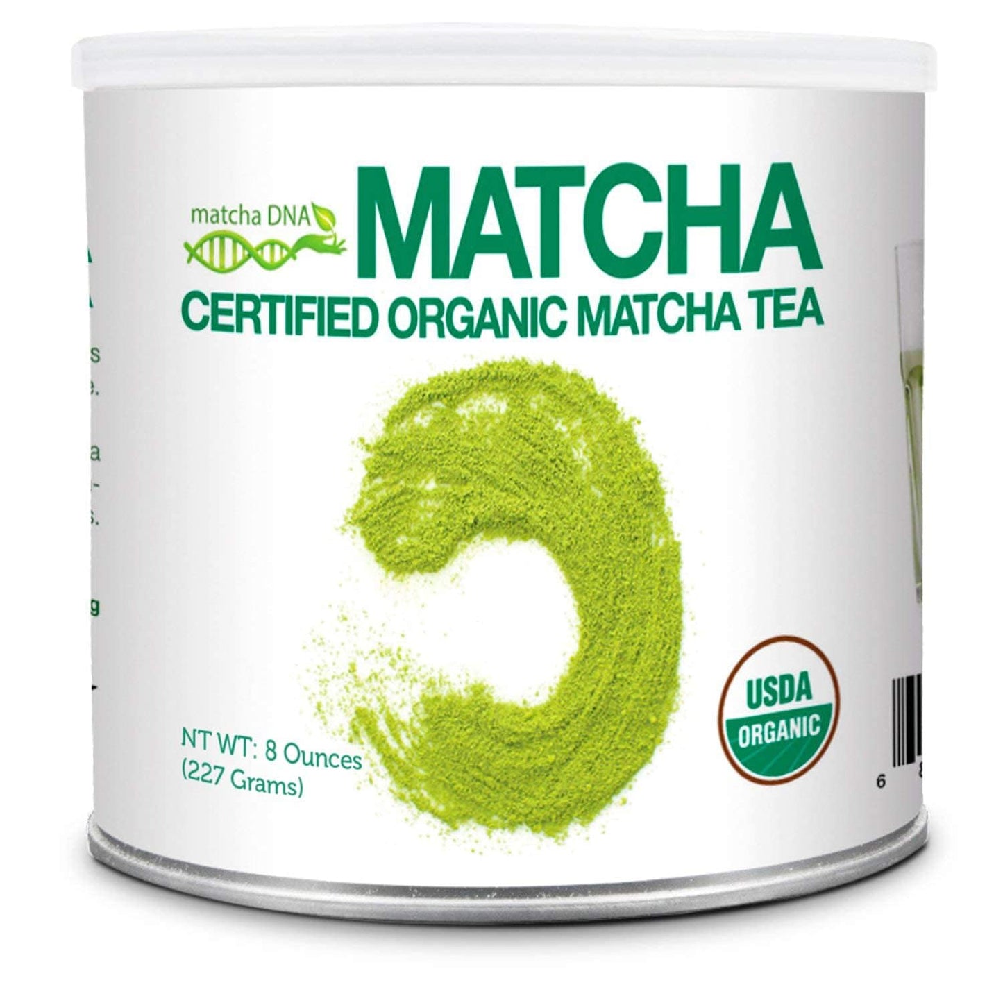 Matcha Dna Certified Organic Matcha Green Tea Powder (8 Oz Tin Can)