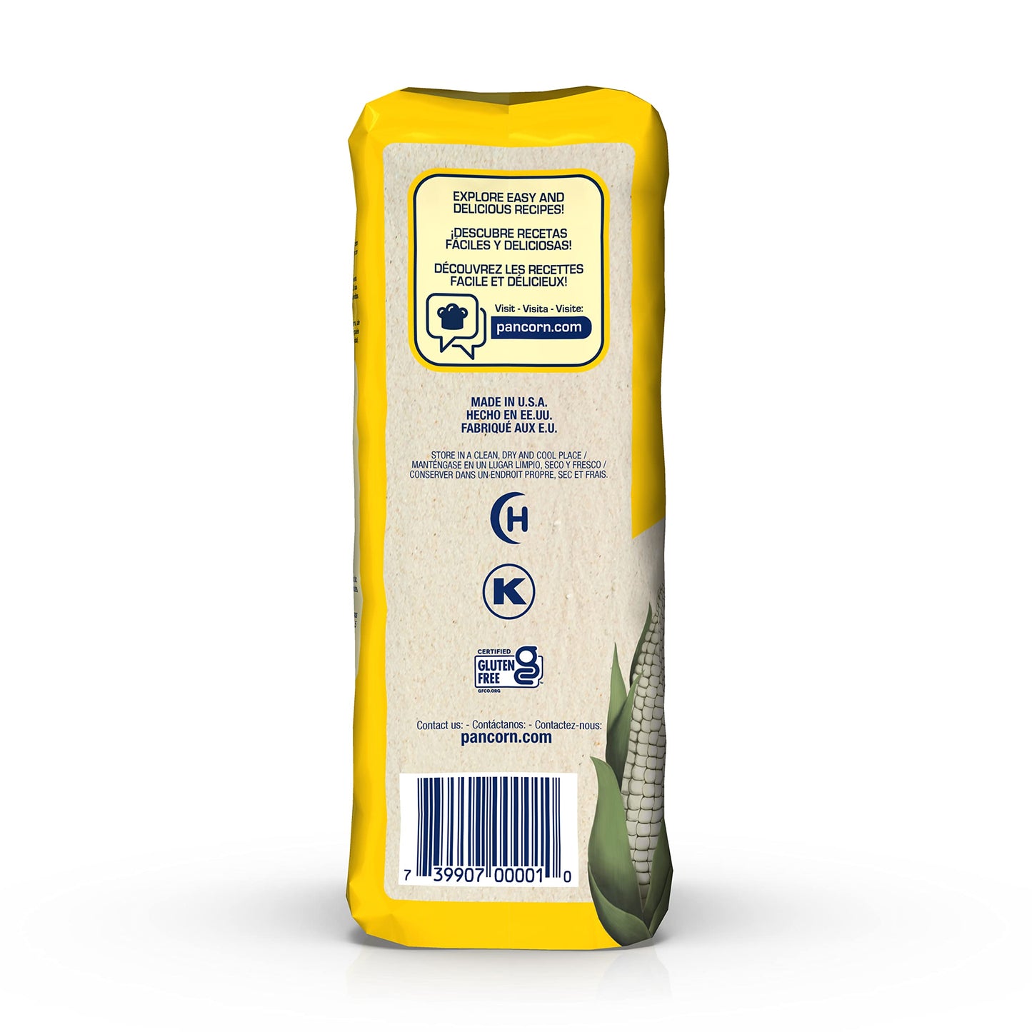 P.A.N. White Corn Meal - Pre-Cooked Gluten Free And Kosher Flour For Arepas (2.2 Lb/Pack Of 4)