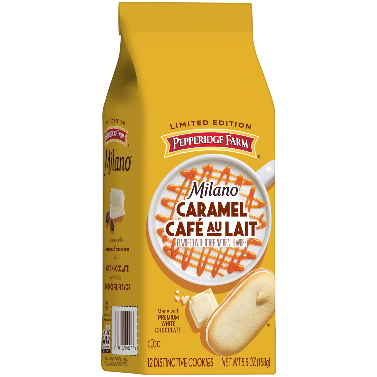 Pepperidge Farm Milano Caramel Caf Au Lait Flavored Cookies, 5.6 Oz Bag