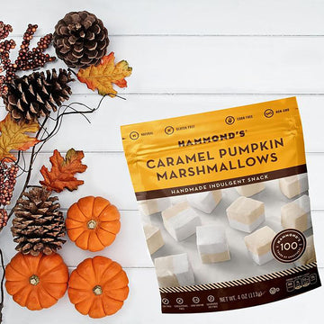 Hammond'S Candies | Caramel Pumpkin Marshmallows | 2 Bags, Great For Snacking | Hot Chocolate, Smores And Homemade Brownies | Sm