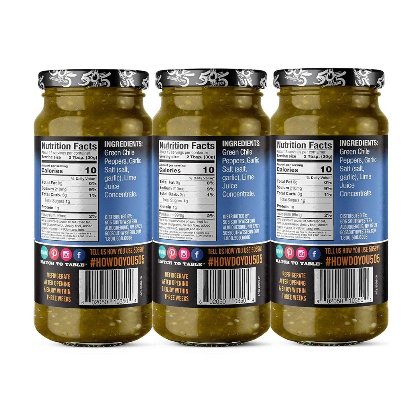 505 Southwestern (3-16Oz Value Pack, Flame Roasted Green Chile)