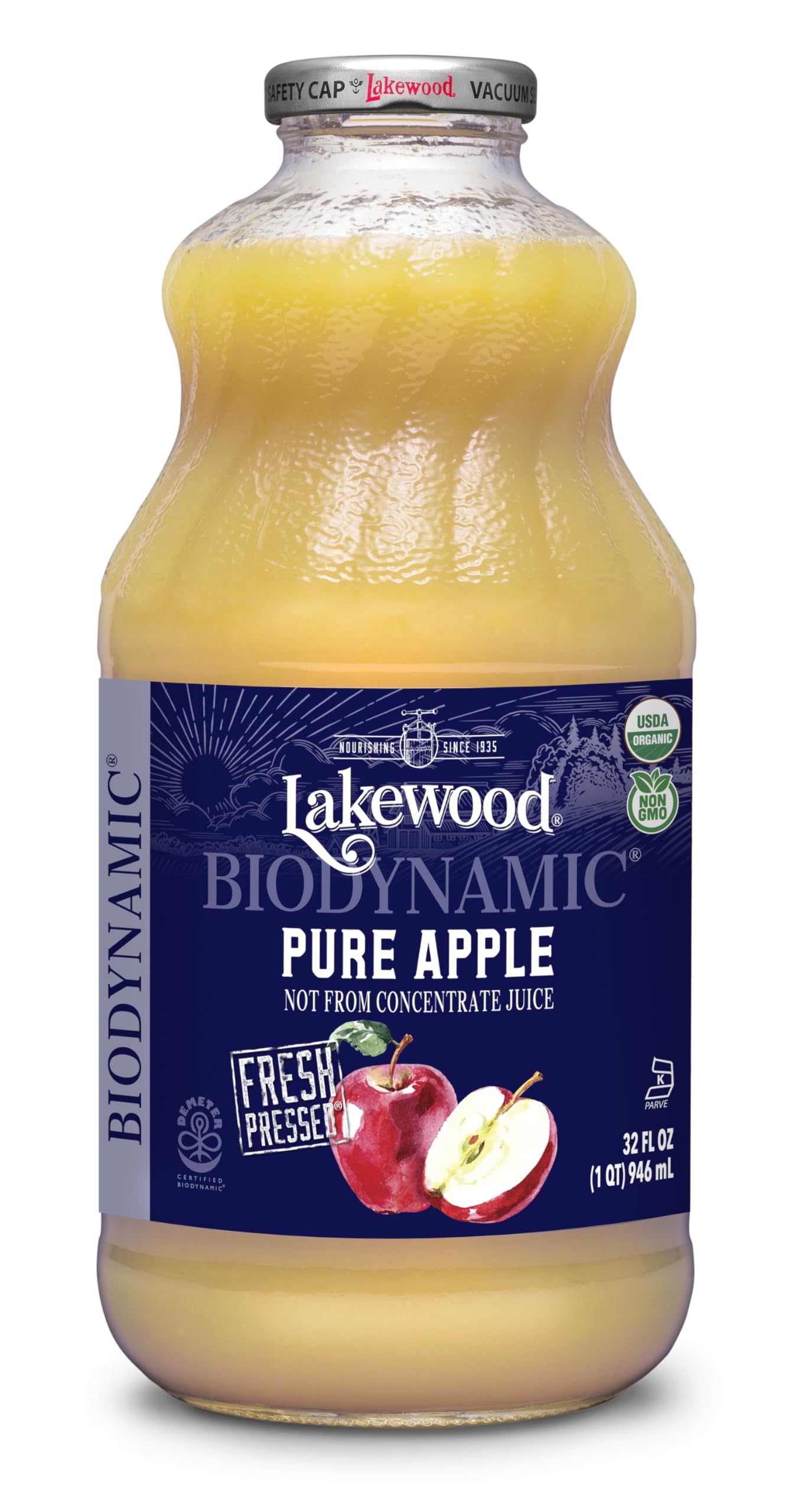 Lakewood Organic Pure Apple Juice, 32 Fz