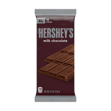 HERSHEYS Milk Chocolate XL, Candy Bar, 4.4 oz (16 Pieces)
