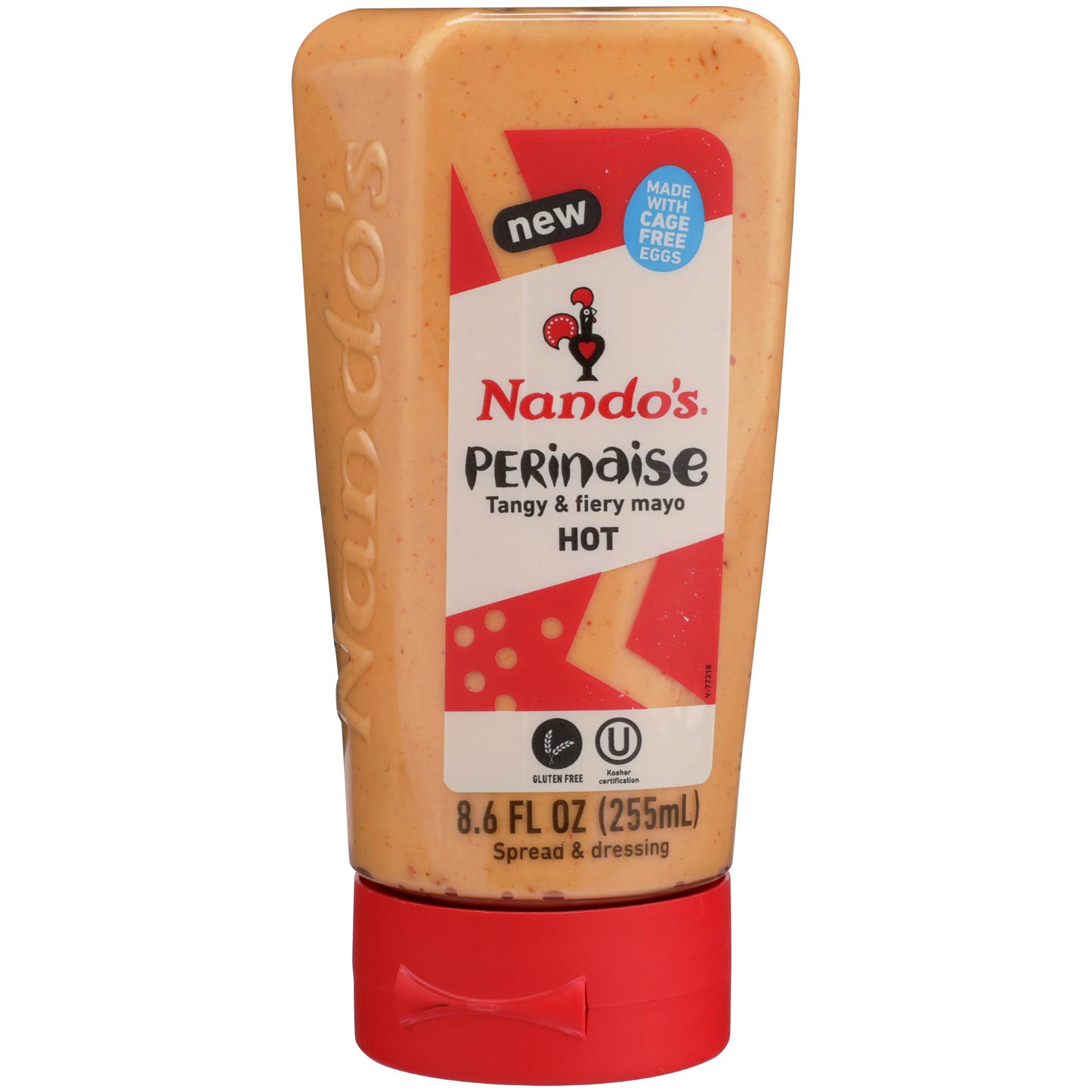 Nandos Perinaise, Tangy and Fiery Mayo, Hot, Squeeze Bottle, 8.6 oz