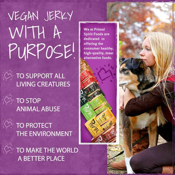 Primal Spirit, Vegan Meat Alternative Jerky, Thai Peanut Flavor, 1 oz