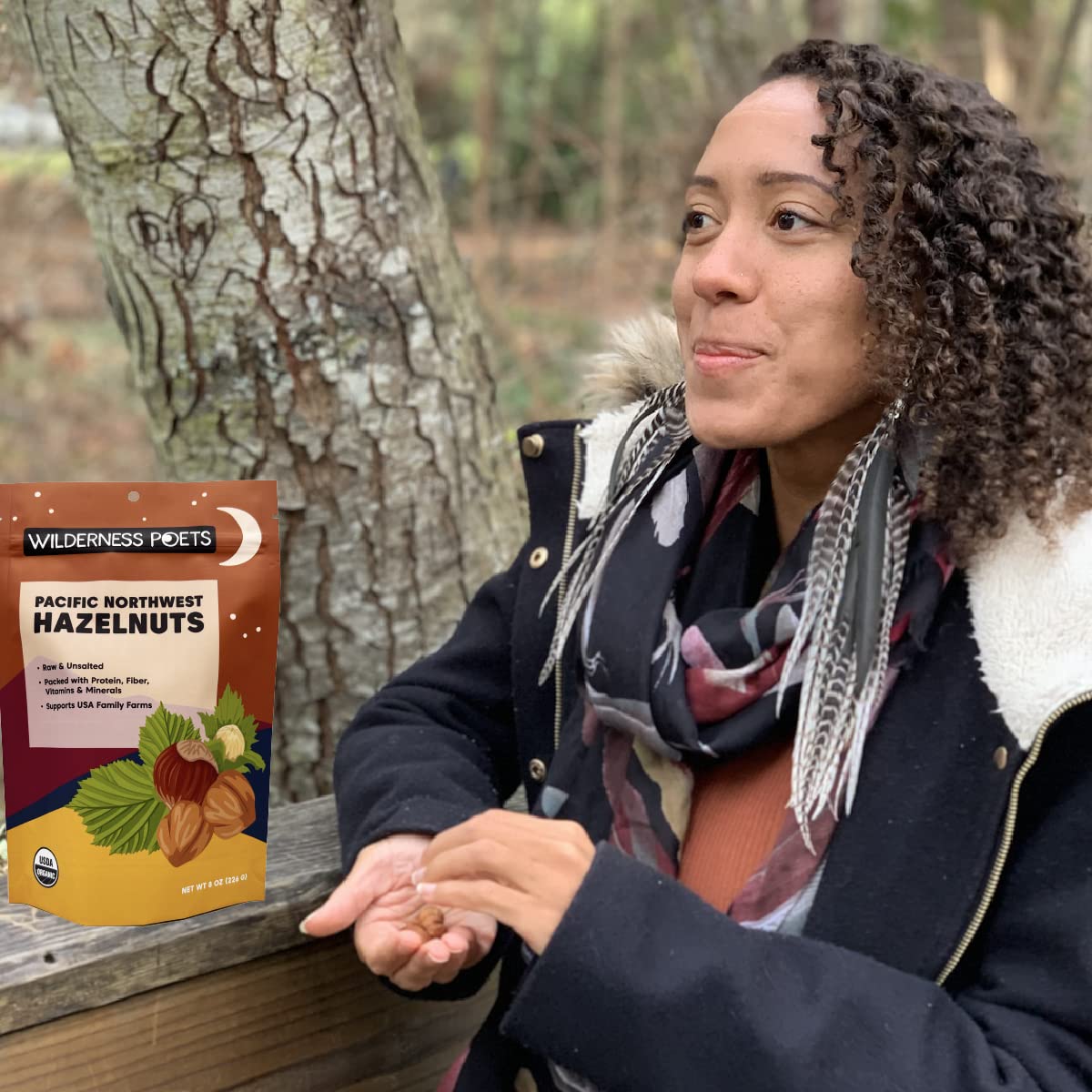 Wilderness Poets, Organic, Pacific Northwest-Grown Hazelnuts - Raw, Whole Nuts With Skins, No Shells. Bulk Size (80 Ounce - 5 Po