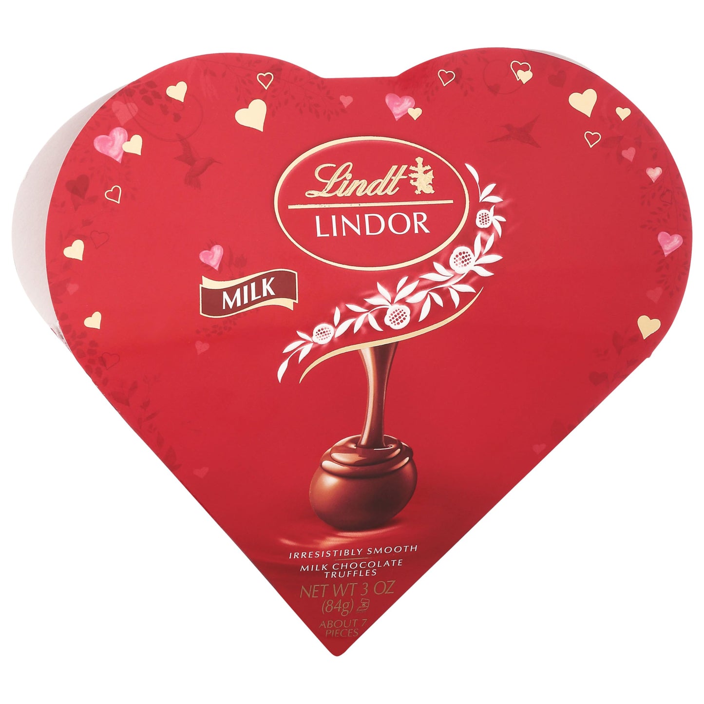 Lindt Lindor ValentineS Milk Chocolate Candy Truffles Friend Heart Milk Chocolate Candy With Milk Truffle Filling 3 Oz.