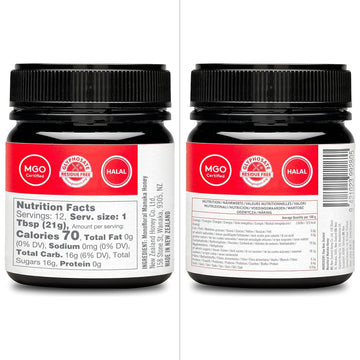 New Zealand Honey Co. Raw Manuka Honey UMF 15+, MGO 514+, 8.8oz
