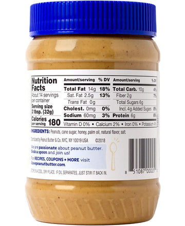 Peanut Butter & Co. The Bees Knees (Honey) Peanut Butter, Gluten Free, 16 Ounce (Pack Of 6)