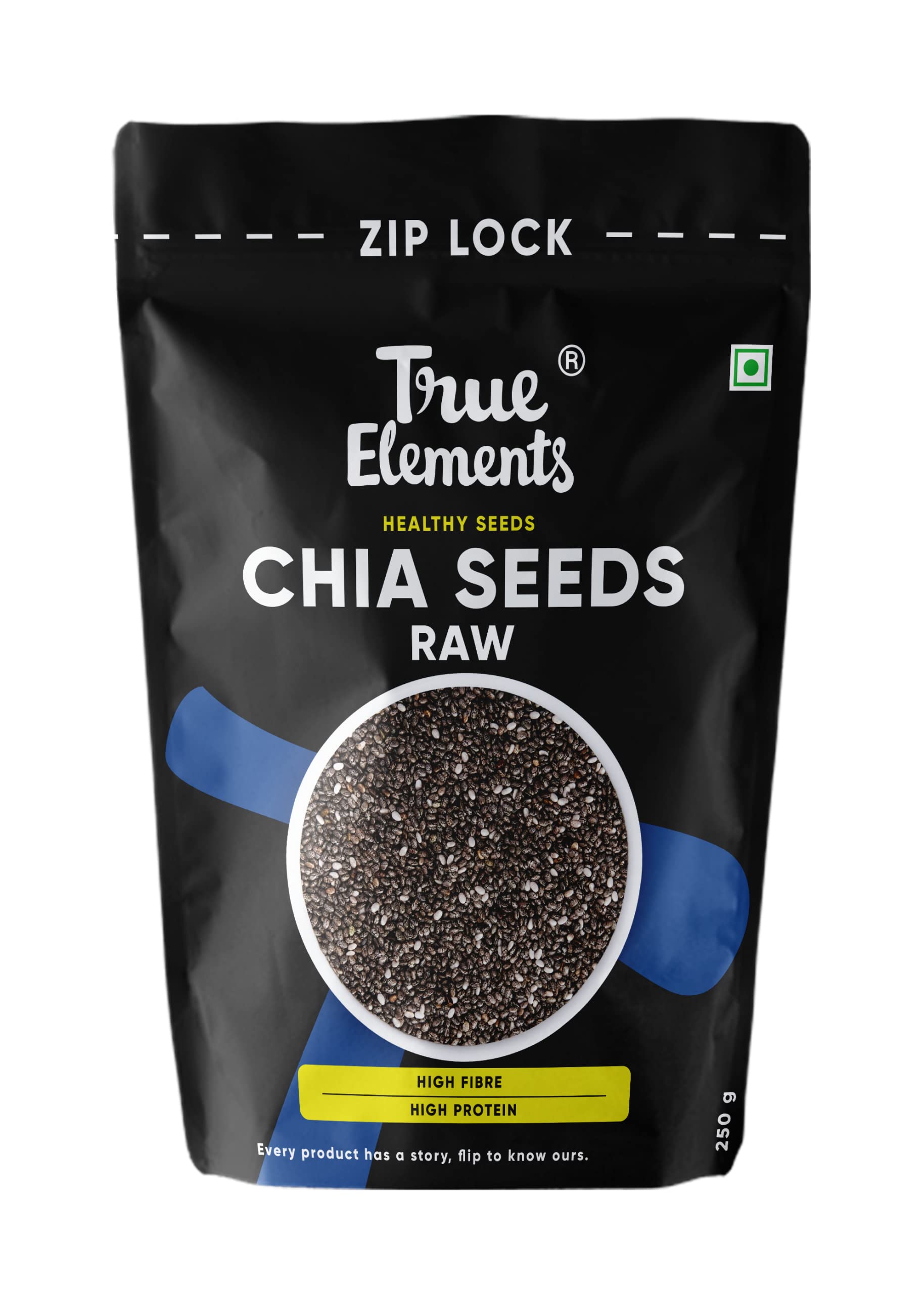 True Elements Chia Seeds 250G - Raw Chia Seeds| Chia Seeds For Eating | Seed For Weight Loss | Raw Seeds | Calcium And Protein R