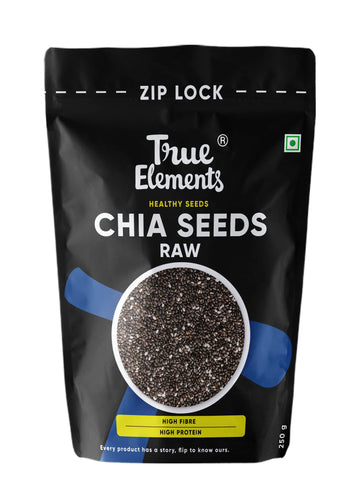 True Elements Chia Seeds 250G - Raw Chia Seeds| Chia Seeds For Eating | Seed For Weight Loss | Raw Seeds | Calcium And Protein R