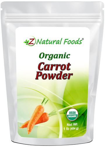 Z Natural Foods Organic Carrot Powder, Natural Superfood Powder for Vision and Heart Health, Great in Juices, Smoothies, and Rec
