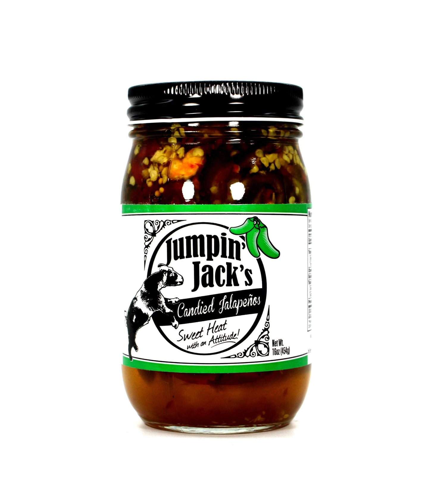 Deep Fork Jumpin Jacks Candied Jalapenos - Jalapenos And Red Peppers- All Natural And Fresh Ingredients - Seeds - 16 Oz Jar (454G)