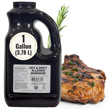 ALLEGRO - The Marinate Everything Marinades - Hot & Spicy 1 Gallon (128 oz), Pack of 1