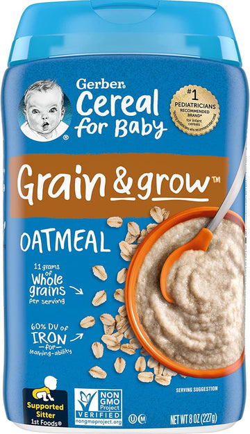 Gerber Baby Cereal, Oatmeal, 8 Ounce