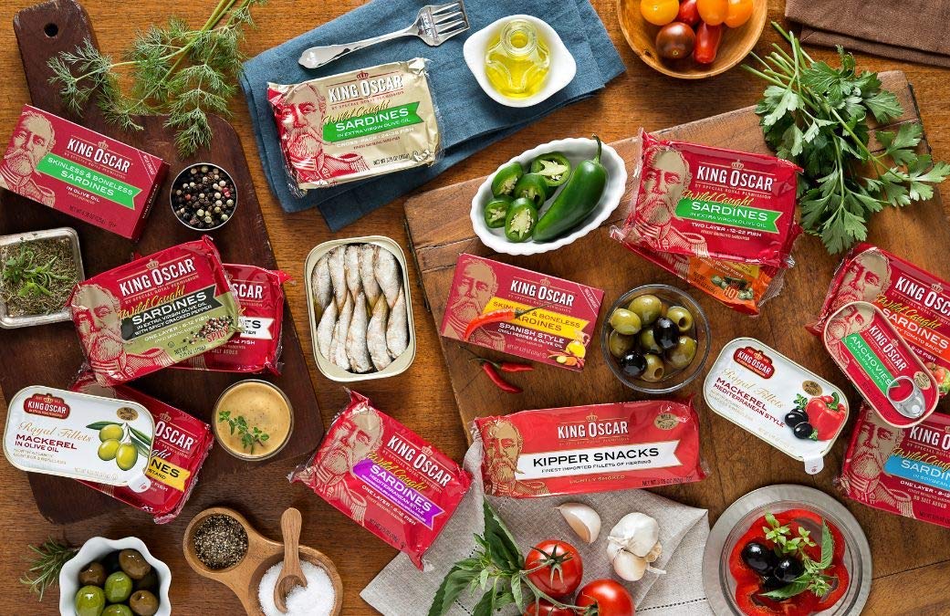 King Oscar Brisling Sardines in Water, 3.75-Ounce Cans (Pack of 12)