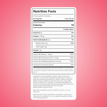 Energy + Focus Drink Lava Tropic 12 Fl Oz Can - 12 Pack