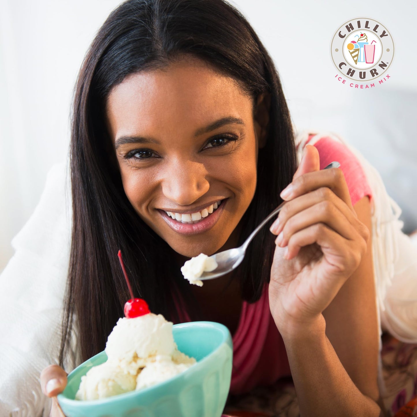 Chilly Churn Vanilla Flavored Ice Cream, Shakes, Smoothies Mix By Frostline Brand, Use With Ice Cream Machine, Countertop Creame