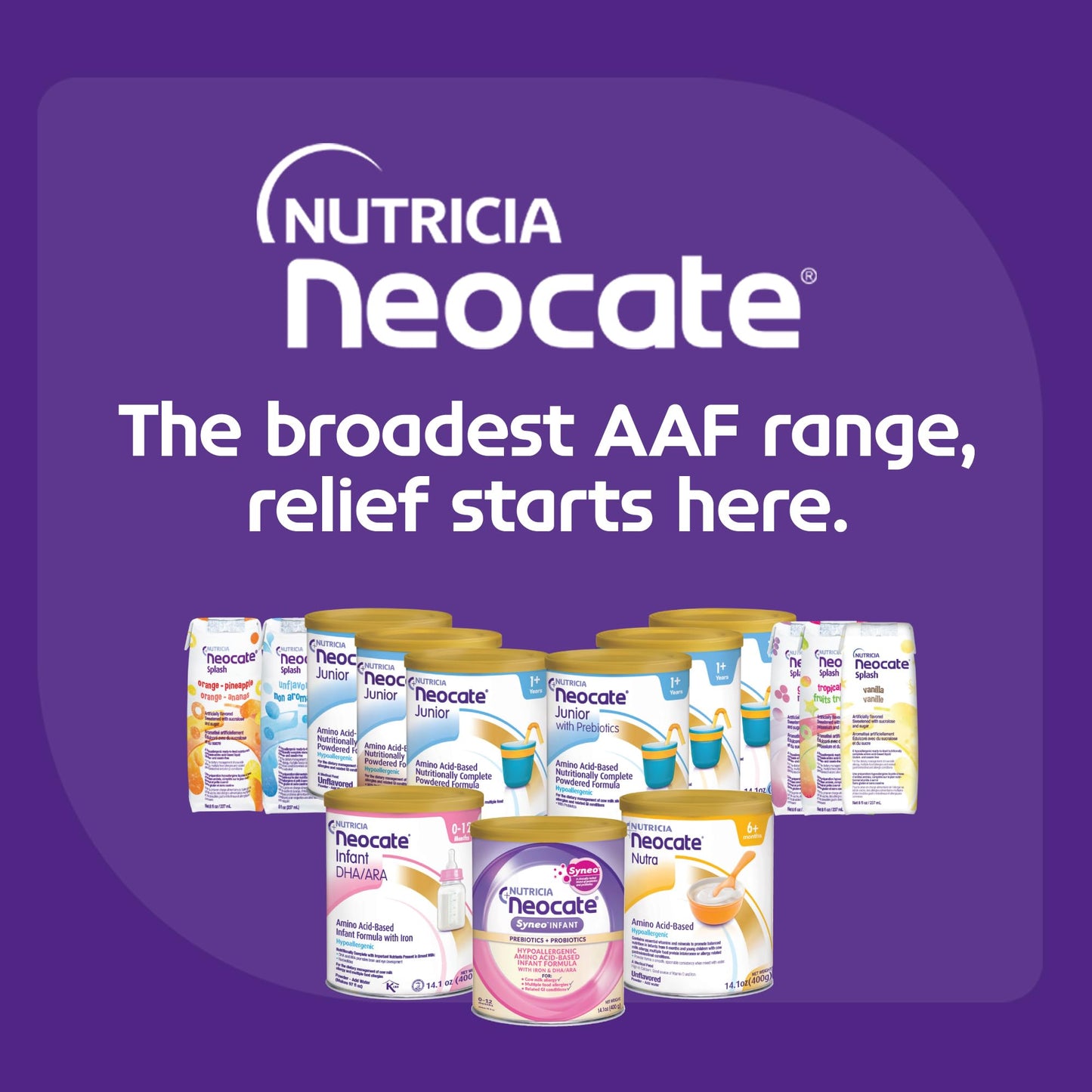 Nutricia Neocate Junior - Hypoallergenic, Dairy-free, Amino Acid-Based Formula for 1+ Years - For Toddlers, Kids & Teens - Powde