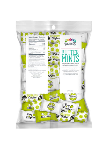 Party Sweets Pickleball Mints By Hospitality Mints, Appx 300 Mints, 7-Ounce Bags (Pack Of 6)