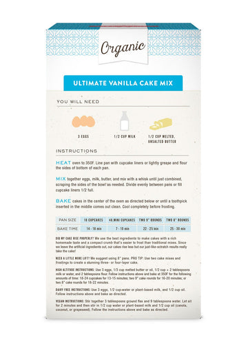 Miss Jones Baking Co, Cake Mix, Og2, Vanilla, Pack of 6, Size - 15.87 OZ, Quantity - 1 Case6