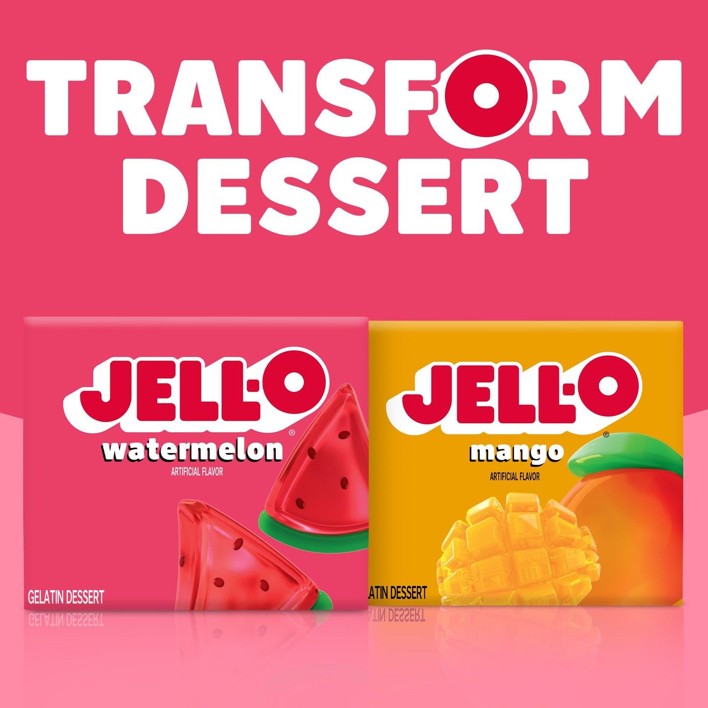 Jell-O Watermelon Flavor Gelatin Dessert, 3 Ounce Box (4-Pack)
