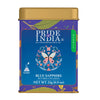 Pride of India | Blue Sapphire: Butterfly Pea Flower Tea 1 oz (28.3 gm) | 100% Pure Butterfly Pea Flower | Mild, Earthy Flavor & Subtle Floral Flavor | enhanced Pyramid Nylon Tea Bags