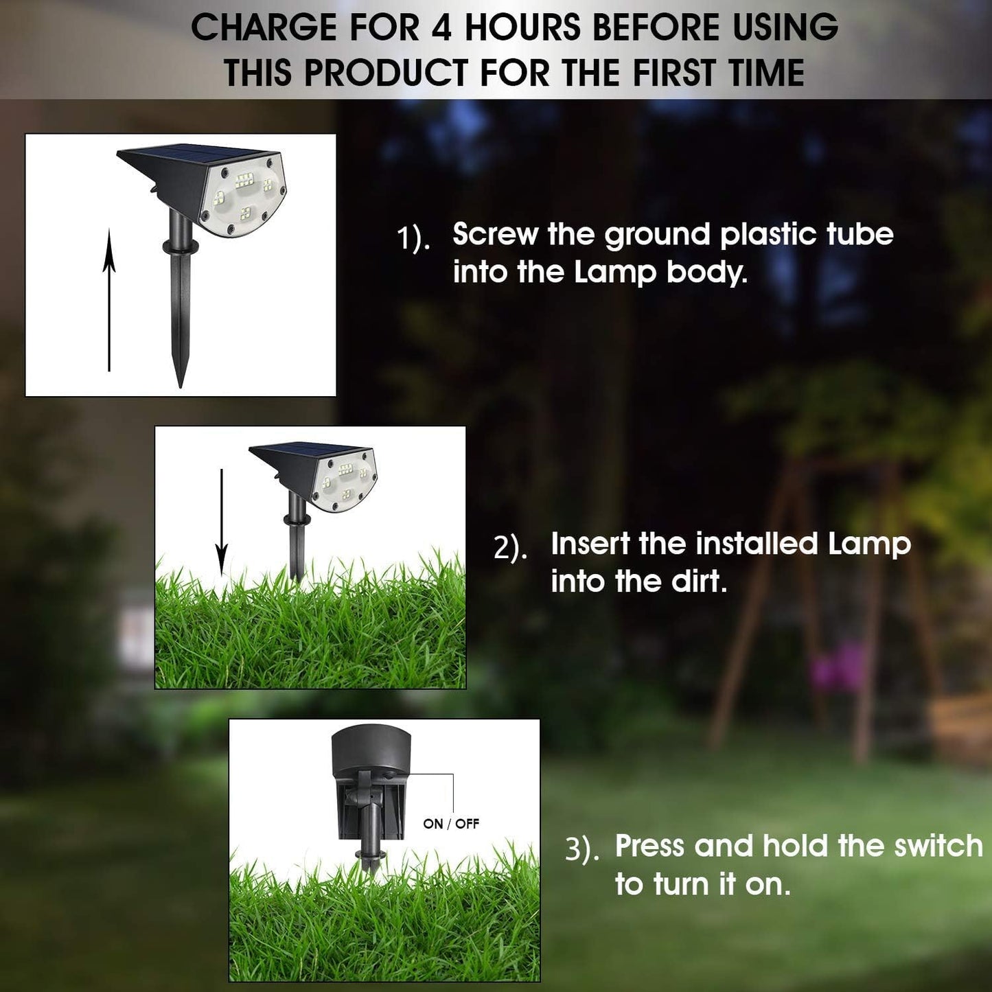 Outdoor led spot lawn lamp-2 Pack/box
