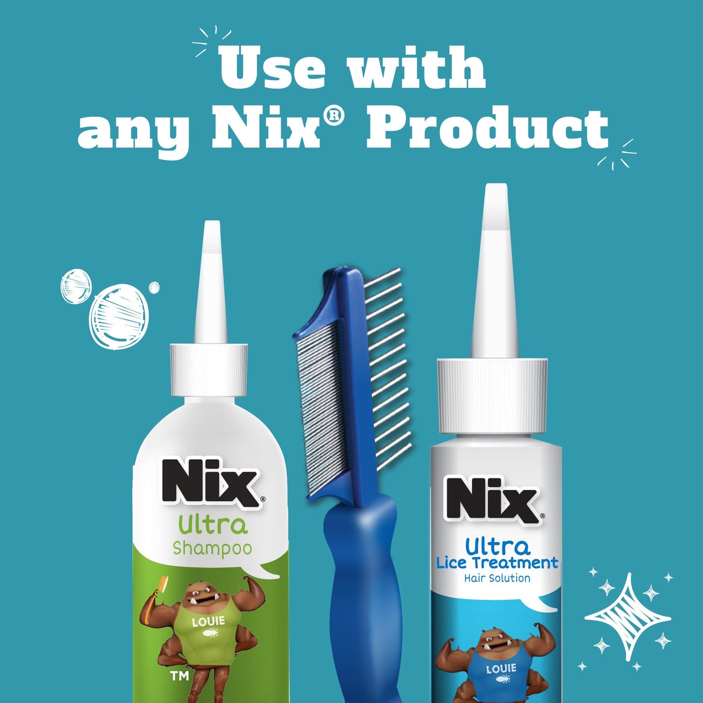 Nix Lice Removal Comb, Removes Dead Lice & Eggs From Hair, 2-Sided