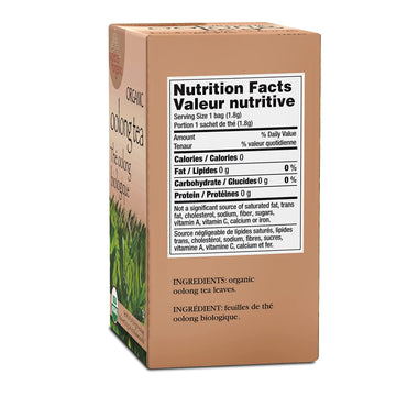 Uncle Lee s Tea - Organic Oolong Tea, Rich in Antioxidants, Box, 18 Tea Bags