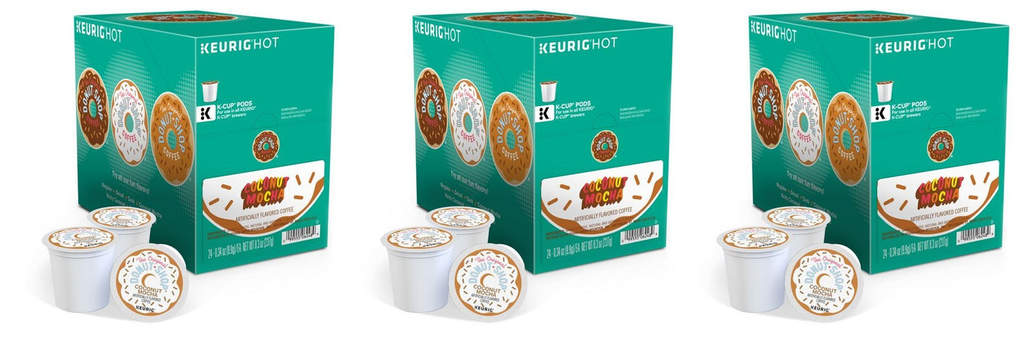 Keurig Donut Shop Coconut Mocha K-Cups, 72 Count Pack, Coffee Pods