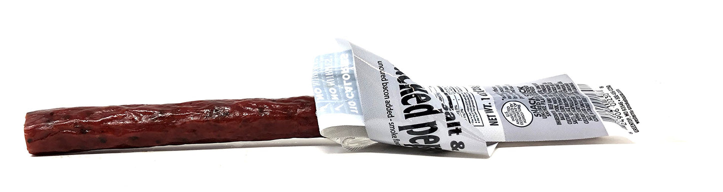 Westerns Smokehouse Sea Salt & ed Pepper Jerky Meat Sticks, 1 oz, Pack of 24, Gluten-Free, 110 Calories, 8g Protein