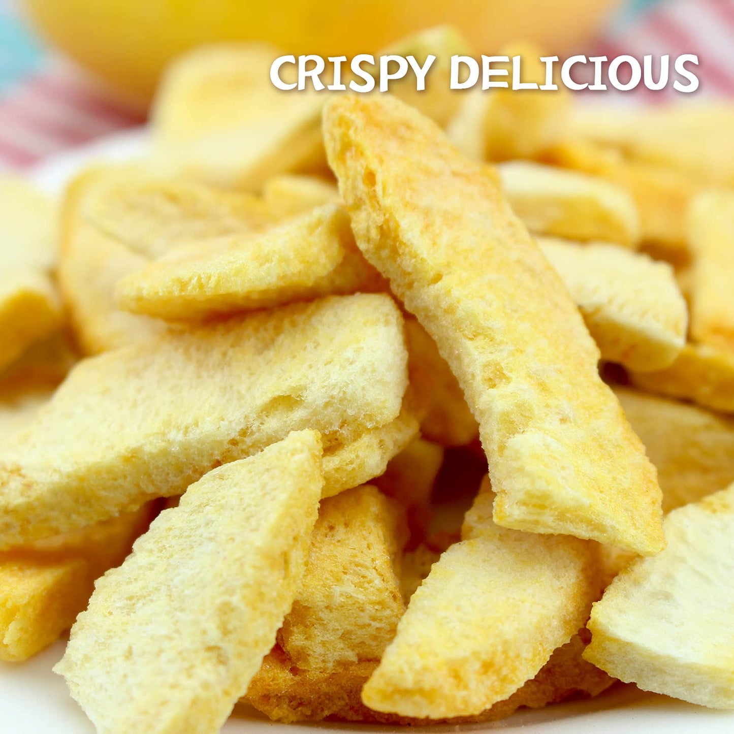 Onetang Freeze-Dried Fruit Yellow Peach Chips, 9 Pack Single-Serve Pack, Non Gmo, Kosher, No Add Sugar, Gluten Free, Vegan, Holiday Gifts, Healthy Snack 0.35 Ounce